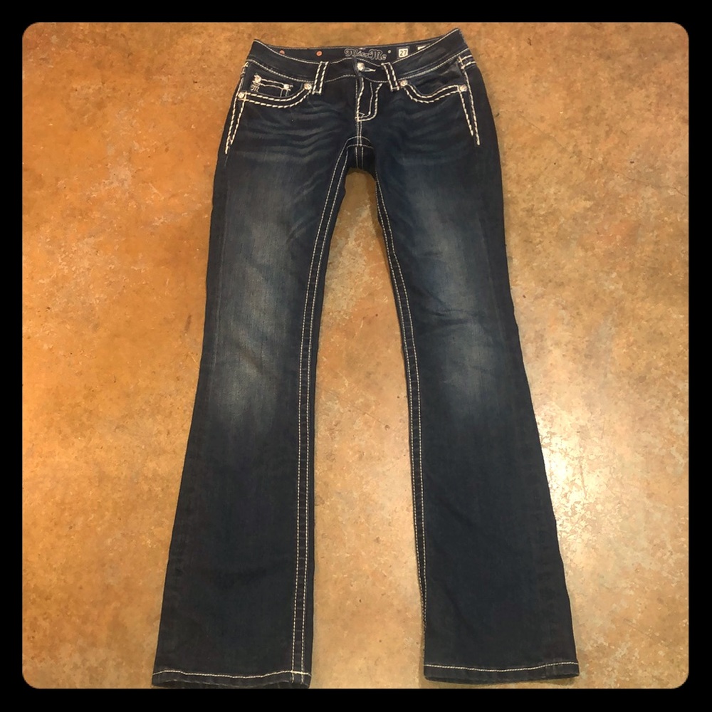 Miss Me Bootcut Jeans. 27” Waist, 34” Inseam
